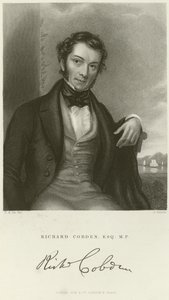 Portrett av Richard Cobden av English School