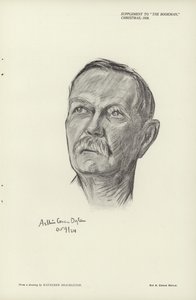 Portrett av Sir Arthur Conan Doyle av English School