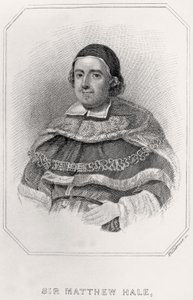 Portrett av Sir Mathew Hale, 1835 av English School