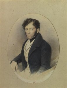 Portrett av Sir Thomas Cartwright (akvarell på papir) av English School