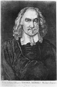 Portrett av Thomas Hobbes (1588-1679) av English School
