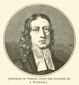 Portrett av Wesley, fra maleriet av J Williams (gravering) av English School