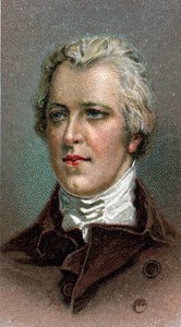 Portrett av William Pitt den yngre (1759-1806) - Portrett av William Pitt den yngre (1759-1806) - Fra serien "" Leaders of Men""" - Chromolithography - English School, 20. århundre - av English School