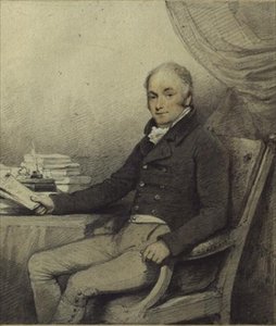 Portrett av William Ralph Cartwright (1771-1847), MP, fra Aynhoe Park, Northamptonshire (akvarell og blyant på papir) av English School