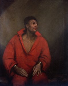 Portrett av en slave i lenker (olje på lerret) av English School