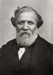 Portrett av den engelske poeten Robert Browning (1812–89) av English School