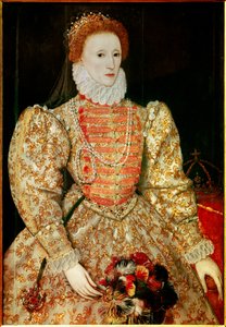 Portrett av dronningen av England Elisabeth av English School