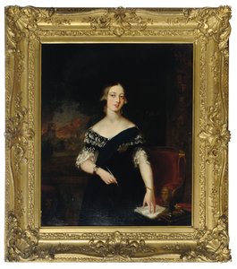 Portrett av den unge dronning Victoria av English School