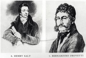 Portretter av Henry Salt (1780-1827) og Bernardino Drovetti (1776-1852) av English School