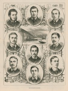 Portretter av Oxford-mannskapet fra 1877 av English School