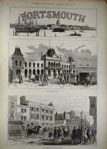 Portsmouth: The Railway Station and the High Street, Government House, fra 