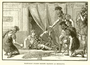 Praetorian-vakter hyller Claudius som imperator av English School