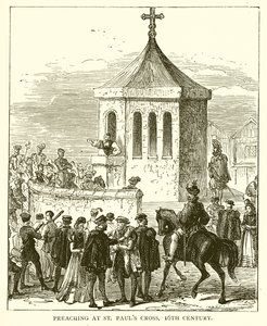 Forkynnelse ved St. Pauls Cross, 1500-tallet av English School