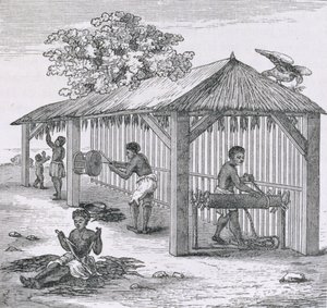 Preparing Tobacco, fra "Santo Domingo Past and Present" av Samuel Hazard, pub. 1873 av English School