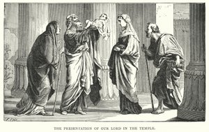 Presentasjon av Jesus Kristus i tempelet (gravering) av English School