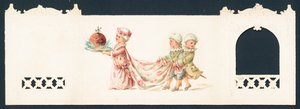 Presenterer The Christmas Pudding, julekort av English School