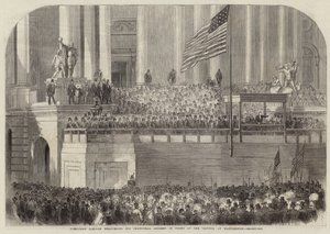 President Lincoln holdt sin åpningstale av English School