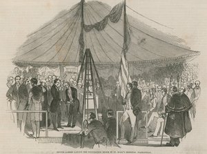 Prins Albert legger grunnsteinen til St Marys Hospital, Paddington av English School