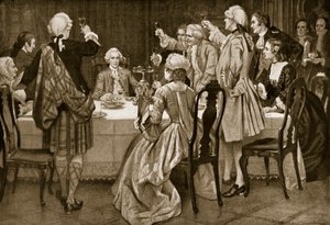 Prins Charles Edward ved Holyrood, illustrasjon fra Hutchinsons Story of the British Nation, ca. 1923 av English School
