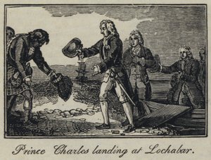 Prinz Charles landet in Lochabar (Stich)