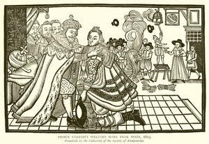 Prins Charles velkommen hjem fra Spania, 1623 av English School
