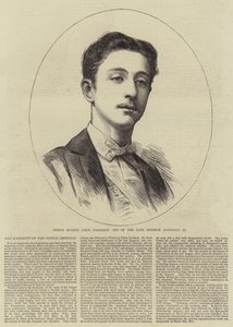 Prins Eugene Louis Napoleon, sønn av den avdøde keiser Napoleon III (gravering) av English School