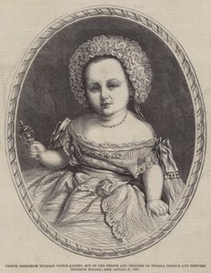 Prins Frederick William Victor Albert, sønn av prinsen og prinsessen av Preussen (prins og prinsesse Frederick William), født 27. januar 1859 (gravering) av English School