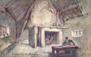 Prins Ruperts hytte, Liverpool (fargelitografi) av English School