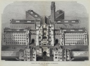 Fengsel for City of London, ved Holloway (gravering) av English School