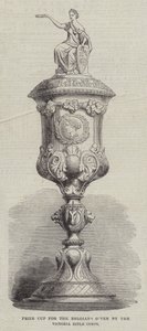 Premiecup for belgierne gitt av Victoria Rifle Corps (gravering) av English School