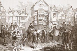 Procession of Wolsey til Westminster Hall, illustrasjon fra The History of Protestantism av James Aitken Wylie (1808-1890), pub. 1878 av English School
