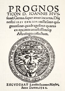 Prognostisering for 1544, av Jo. Mussemius, trykt av J. Mayler, 1544 av English School