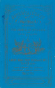 Program for middag i Guildhall, London, 8. desember 1852 av English School