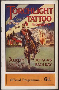 Program for Tidworth Torchlight Tattoo, Tidworth Park, Wiltshire av English School