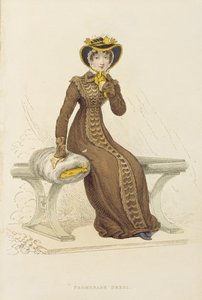 Promenadekjole, motetallerken fra Ackermanns Kunstdepot av English School