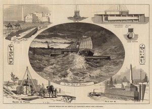 Foreslått metode for fjerning av Cleopatras Needle fra Alexandria av English School