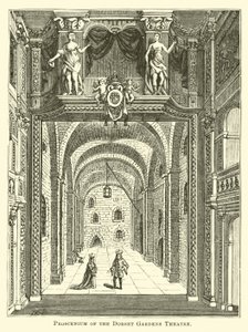 Proscenium til Dorset Gardens Theatre av English School