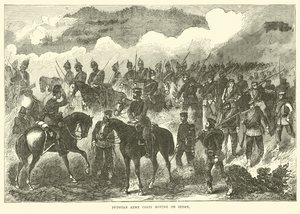 Det prøyssiske hærkorpset flyttet på Sedan, september 1870 av English School
