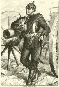 Prøyssisk artillerist, oktober 1870 av English School