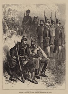prøyssiske soldater (gravering) av English School