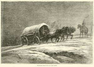 Preussisk feltpost i snøen, oktober 1870 av English School