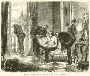 Prøyssere i okkupasjon av en villa nær Paris, oktober 1870 av English School