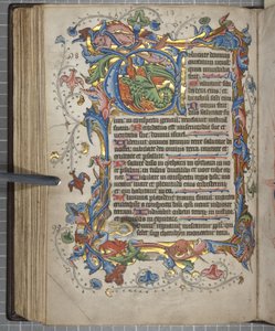 Psalter med Sarum brukskalender, Fol 72 verso, ca. 1425-75 (blekk, maling og gull på vellum) av English School