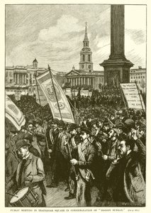 Offentlig møte på Trafalgar Square til minne om Bloody Sunday av English School