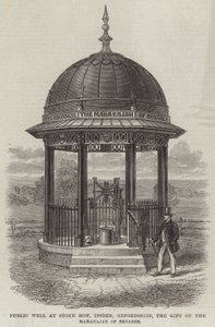 Public Well at Stoke Row, Ipsden, Oxfordshire, Gaven til Maharajah of Benares (gravering) av English School