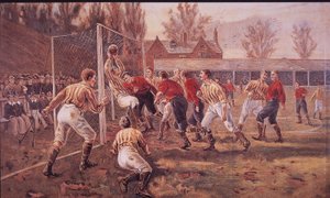 Offentlige skolegutter spiller fotball av English School