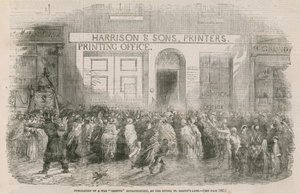 Publisering av en ekstraordinær krigstidende, på kontoret, St Martins Lane av English School