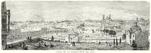 Puebla de Los Angeles – Fra vest (gravering) av English School