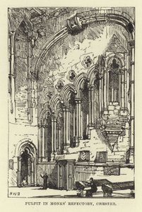 Prekestol i Monks Refectory, Chester av English School