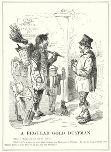 Punch tegneserie: A Regular Gold Dustman (gravering) av English School